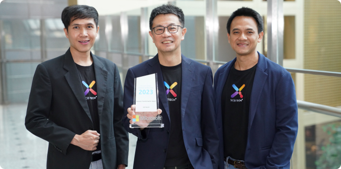 SCB TechX คว้ารางวัล Business Transformation Partner Award of the Year จากการประยุกต์ใช้นวัตกรรม AI ของไมโครซอฟท์ นำพาลูกค้าองค์กรเปลี่ยนผ่านสู่โลกดิจิทัลอย่างสมบูรณ์แบบ